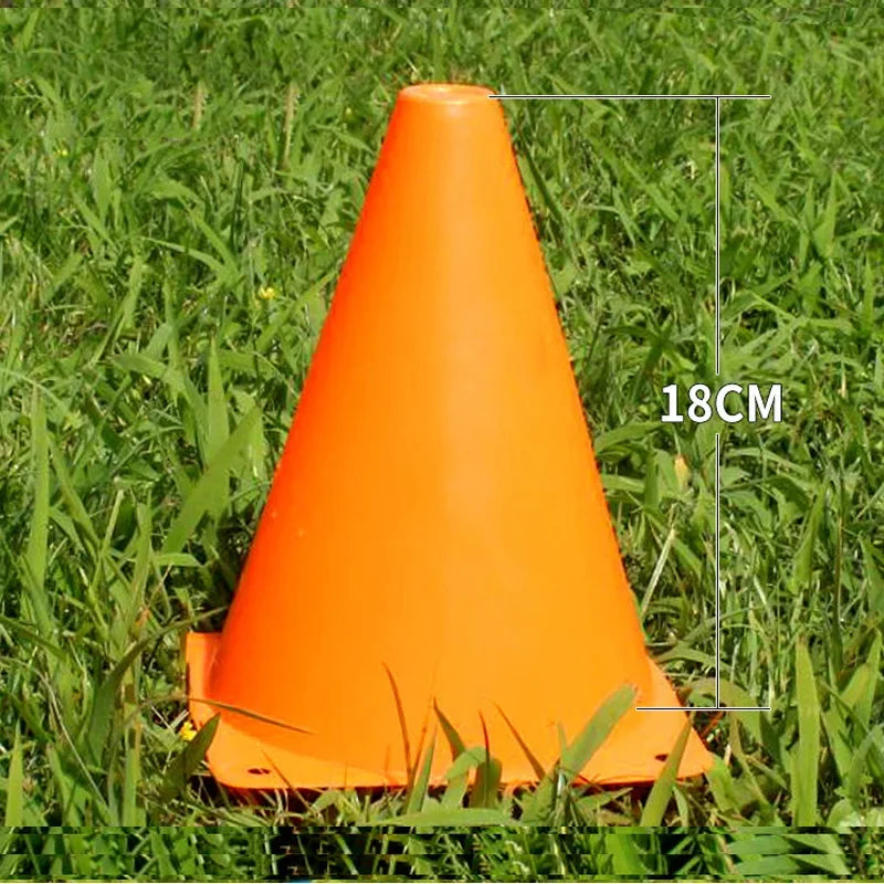 10PCS Perforated Cones Soccer Training Roadblocks Multi Function Obstacle Barrels Traffic Agilitys Cones Windproof Marker Roller