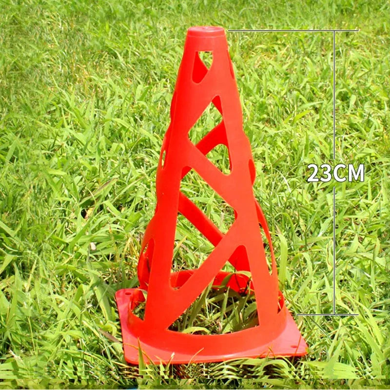 10PCS Perforated Cones Soccer Training Roadblocks Multi Function Obstacle Barrels Traffic Agilitys Cones Windproof Marker Roller